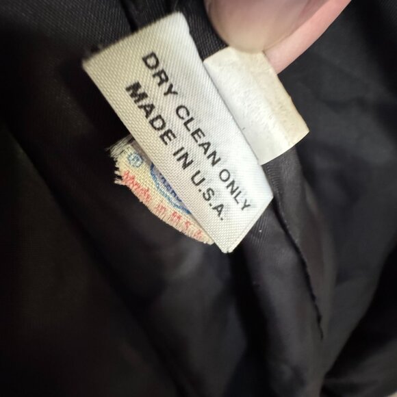 Vintage Christian Dior Wool Coat Womens 6 Black Long Overcoat USA ILGWU - Picture 9 of 12